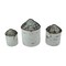 Vintage Farmhouse Style Galvanized Decorative Tin Silo Canister Set of 3
